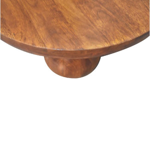 Chestnut Central Ball Table | Solid Mango Wood | Sculptural Side Table