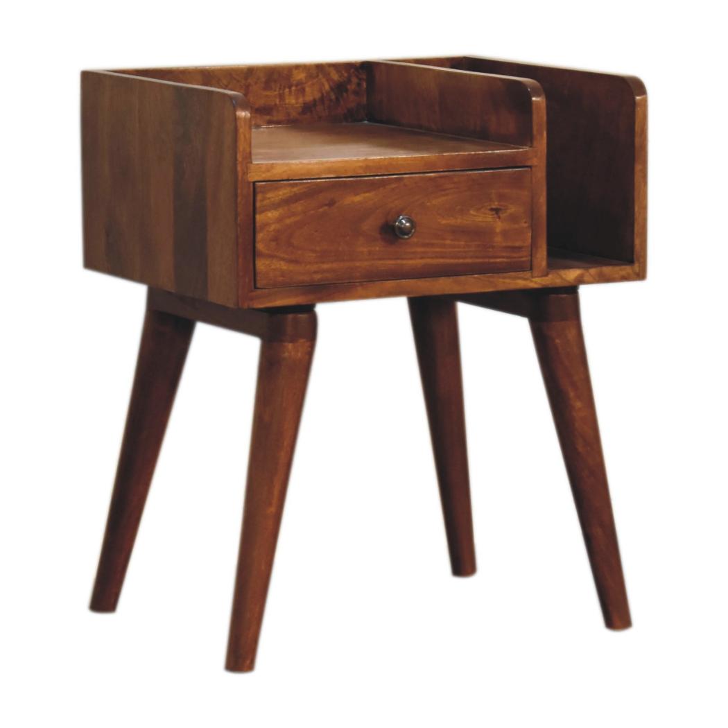 Chestnut Collective Bedside | Solid Mango Wood | Artisan-Crafted Design