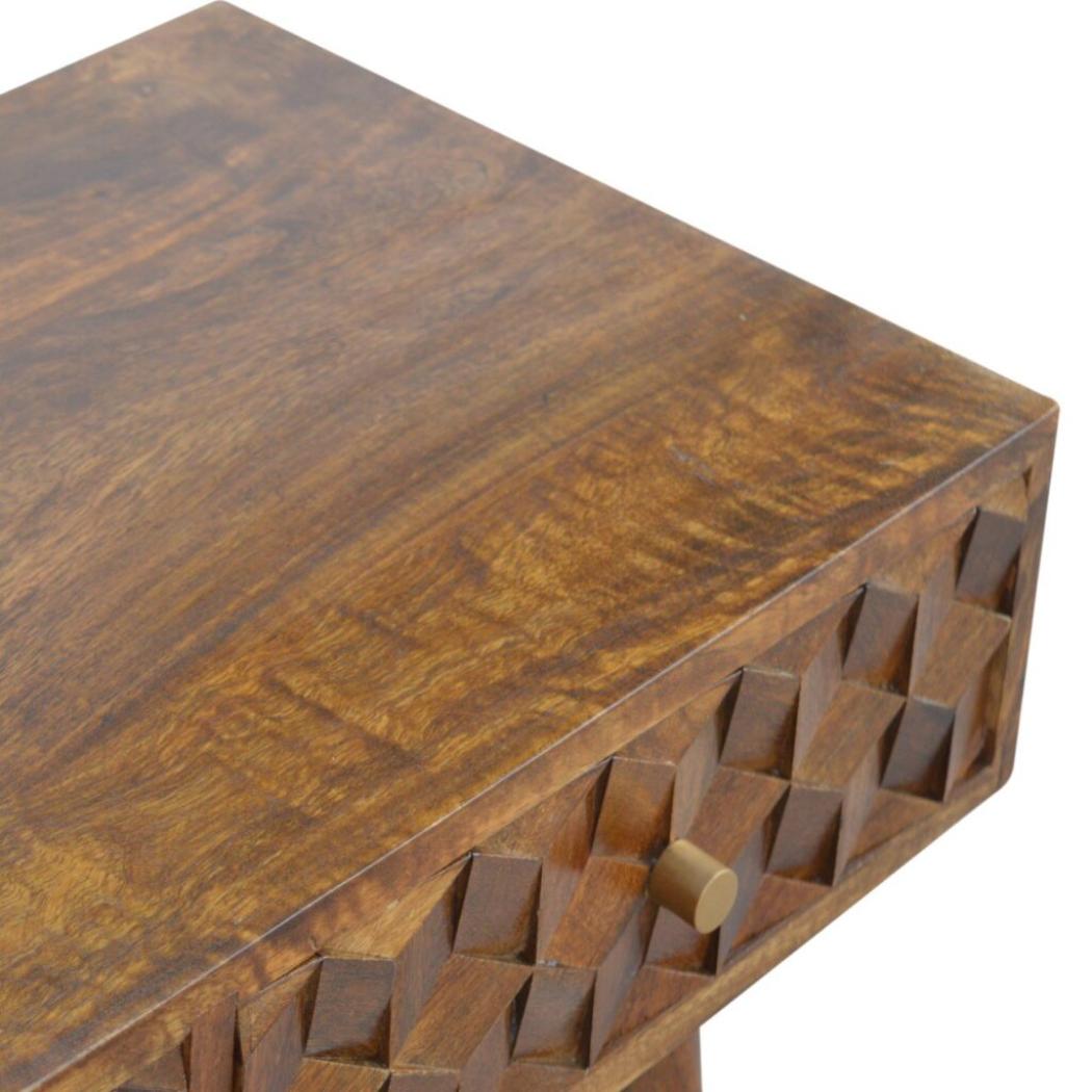 Chestnut Cube Console Table | Distinctive Detail | Versatile Home Furniture
