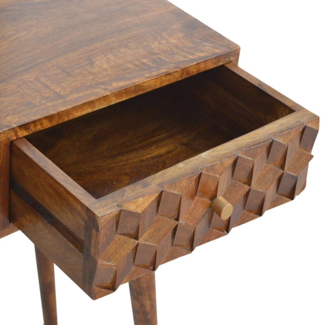 Chestnut Cube Console Table | Distinctive Detail | Versatile Home Furniture