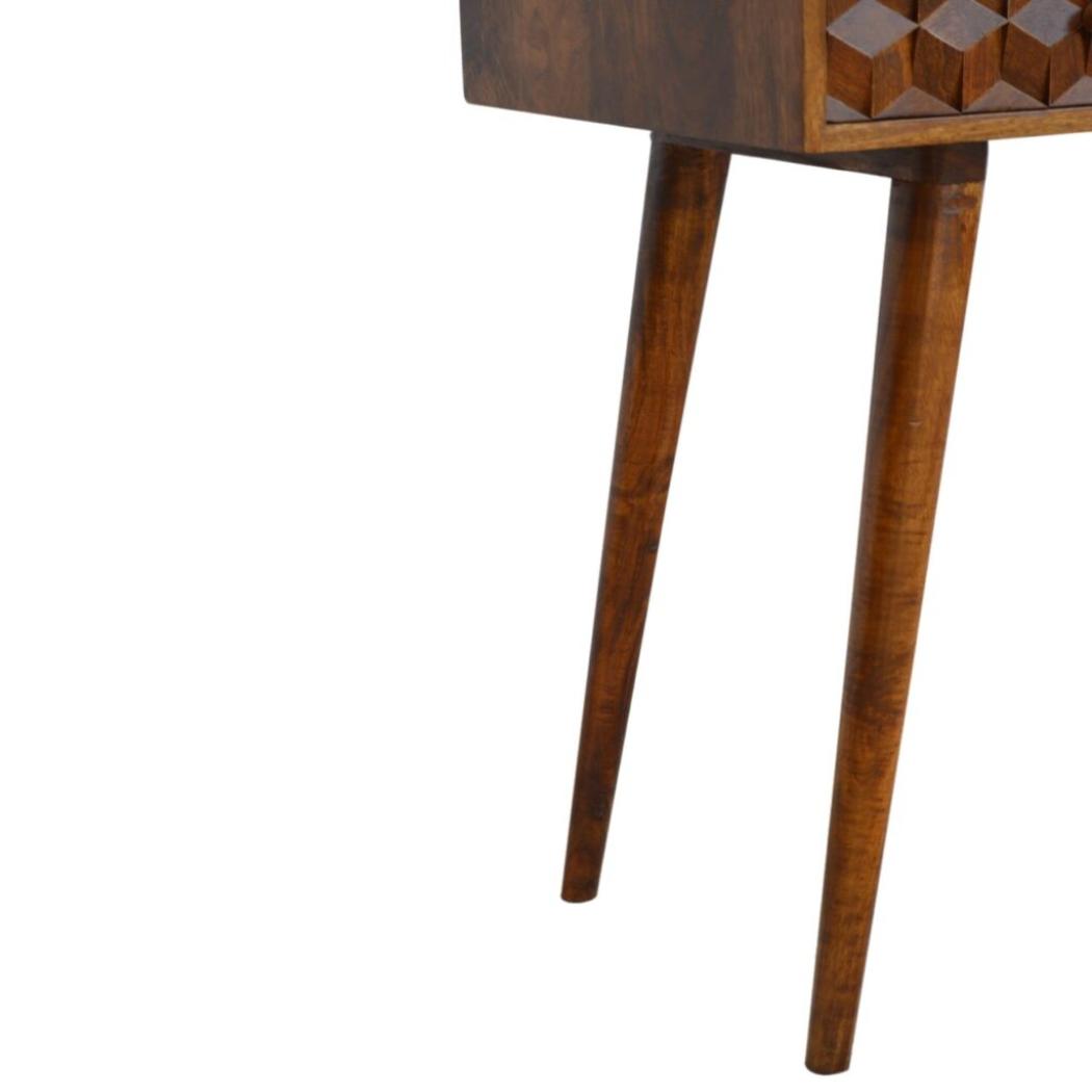 Chestnut Cube Console Table | Distinctive Detail | Versatile Home Furniture