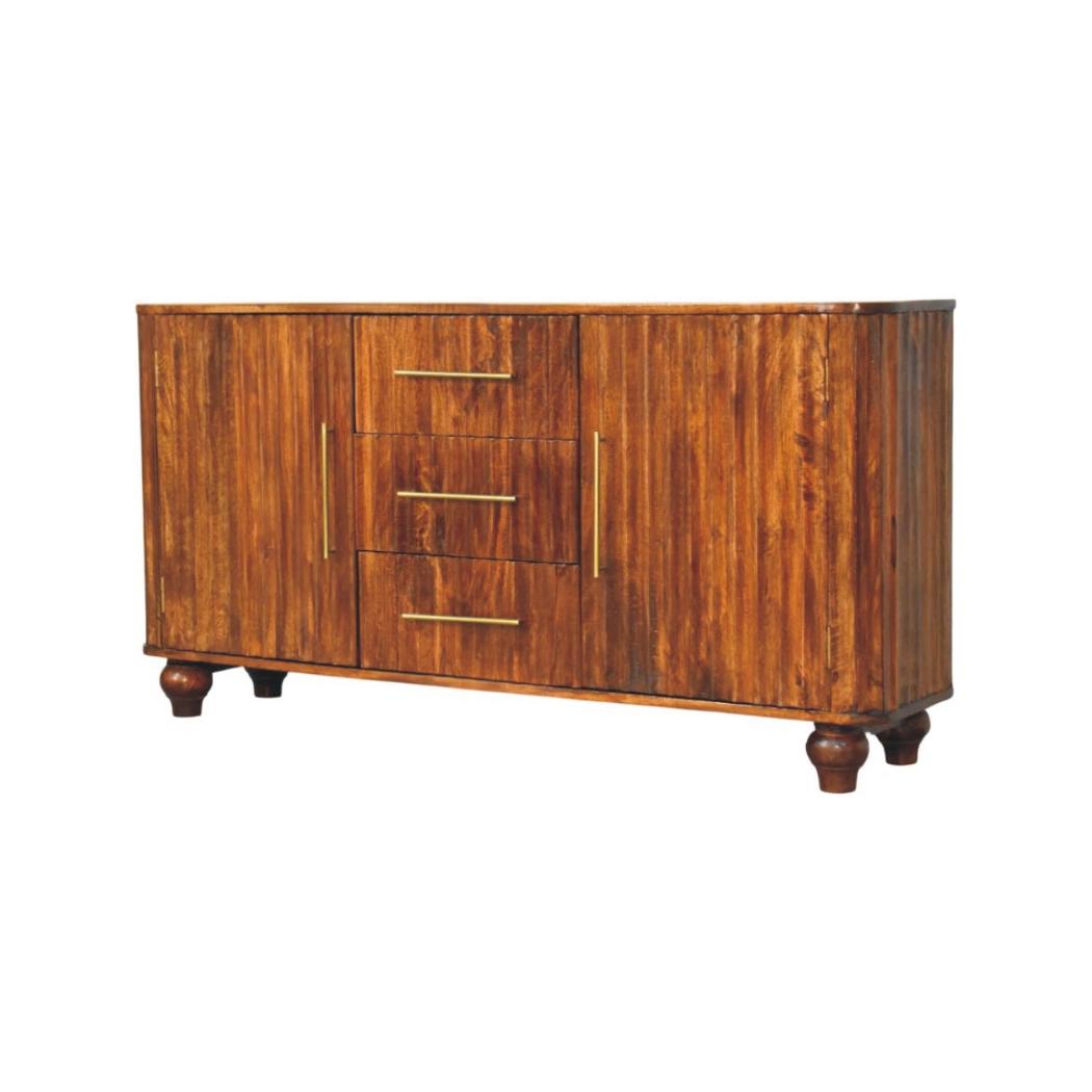 Chestnut Curve Sideboard | Sculptural Dining Room Storage