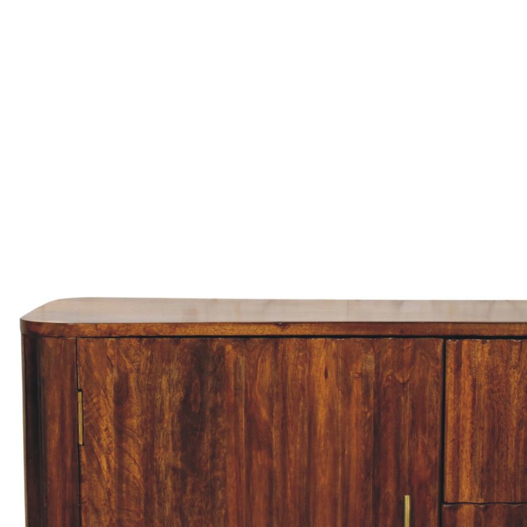 Chestnut Curve Sideboard | Sculptural Dining Room Storage