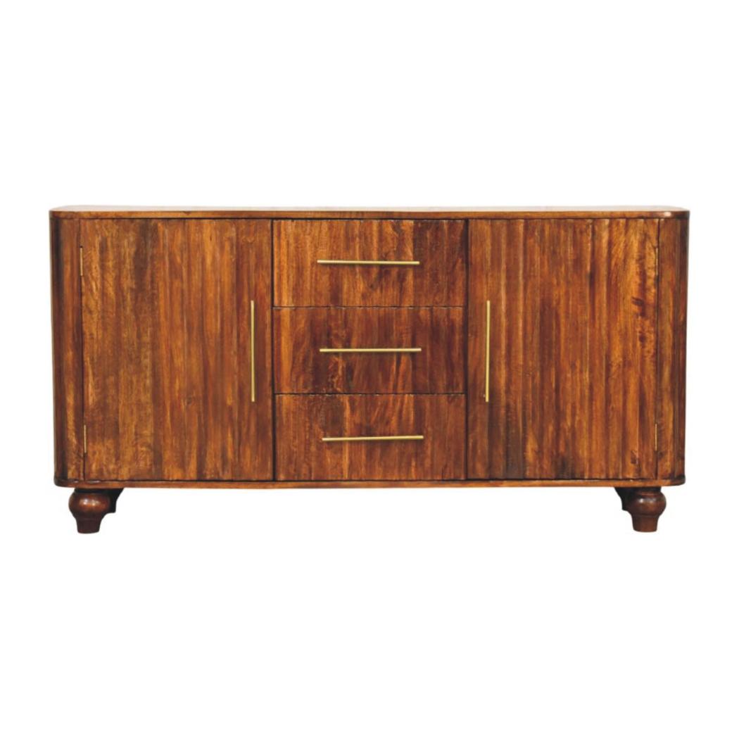 Chestnut Curve Sideboard | Sculptural Dining Room Storage