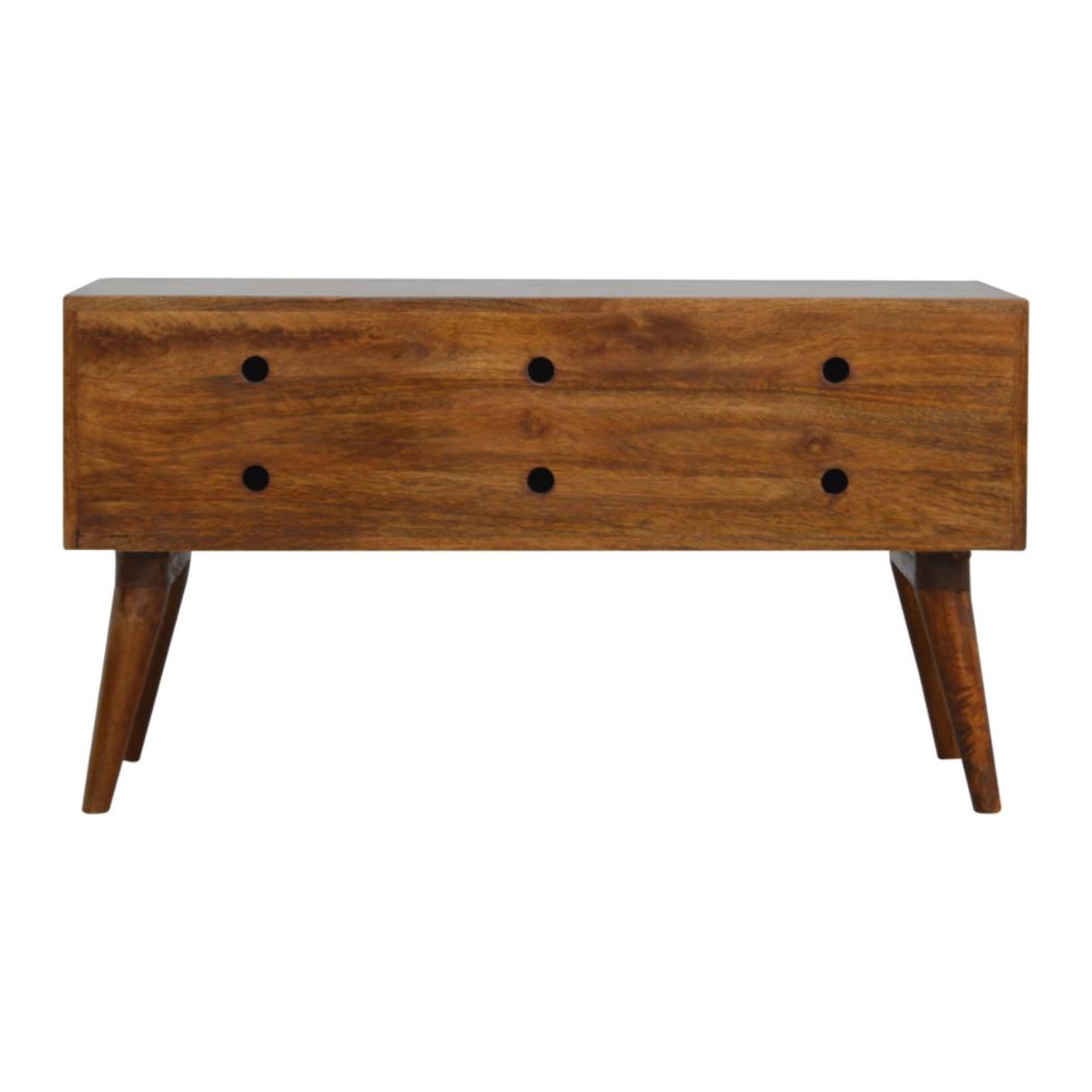 Chestnut Diamond Storage Bench | Distinctive Detail | Versatile Home Furniture