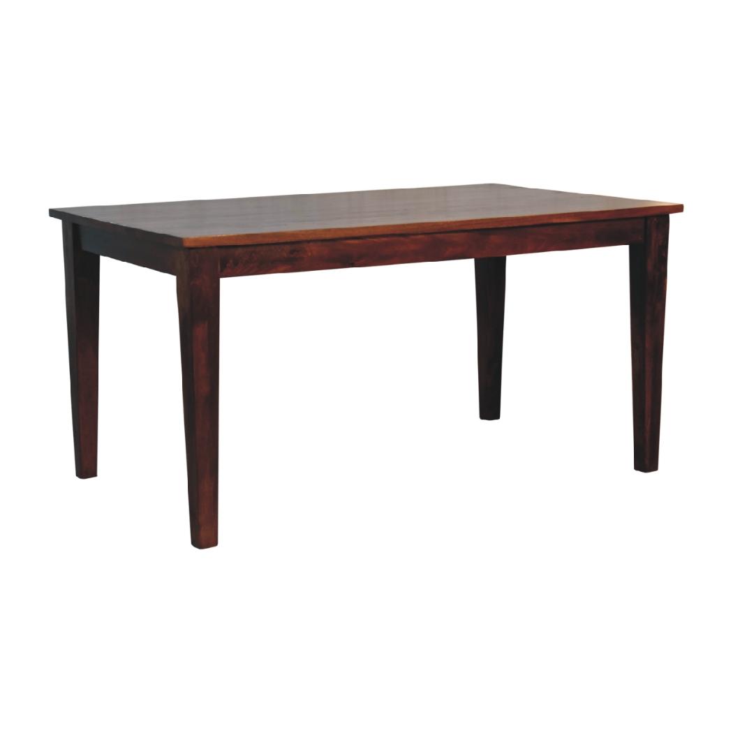 Chestnut Dining Table | Solid Mango Wood | Artisan-Crafted Design