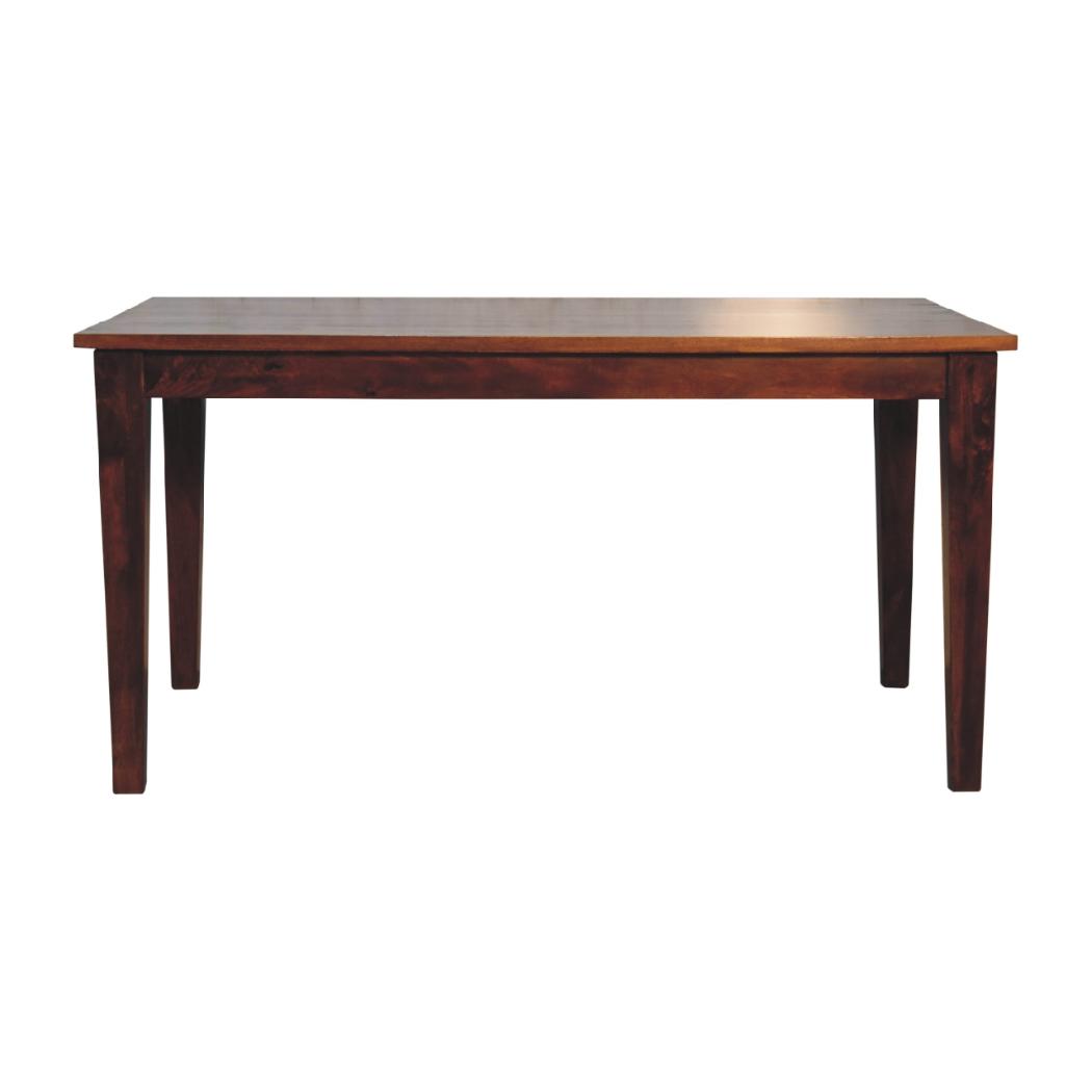 Chestnut Dining Table | Solid Mango Wood | Artisan-Crafted Design