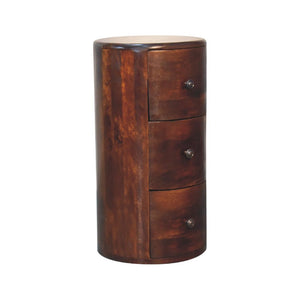 Chestnut Drum Chest | Solid Mango Wood | Rounded Drum Profile