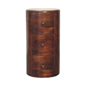 Chestnut Drum Chest | Solid Mango Wood | Rounded Drum Profile