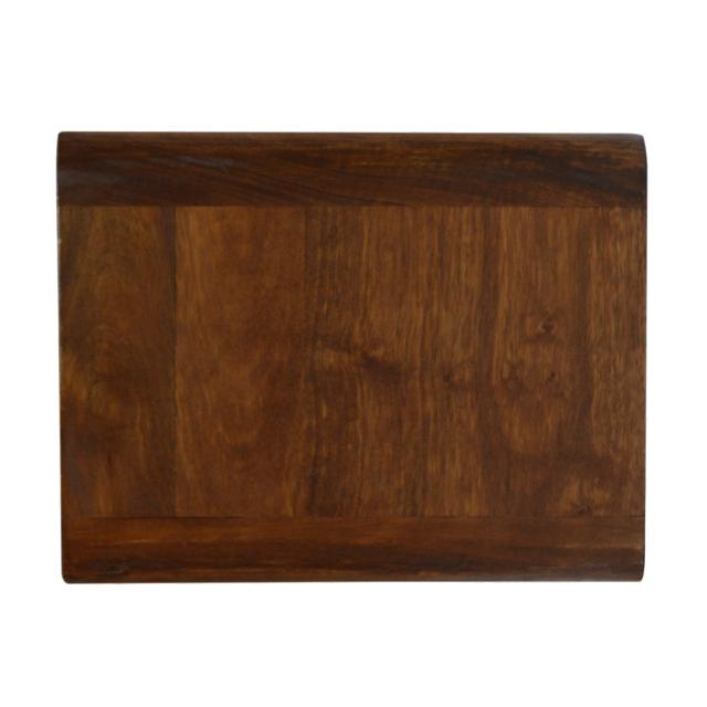 Chestnut Floating Bedside Cabinet | Solid Mango Wood | Drawer & Open Shelf