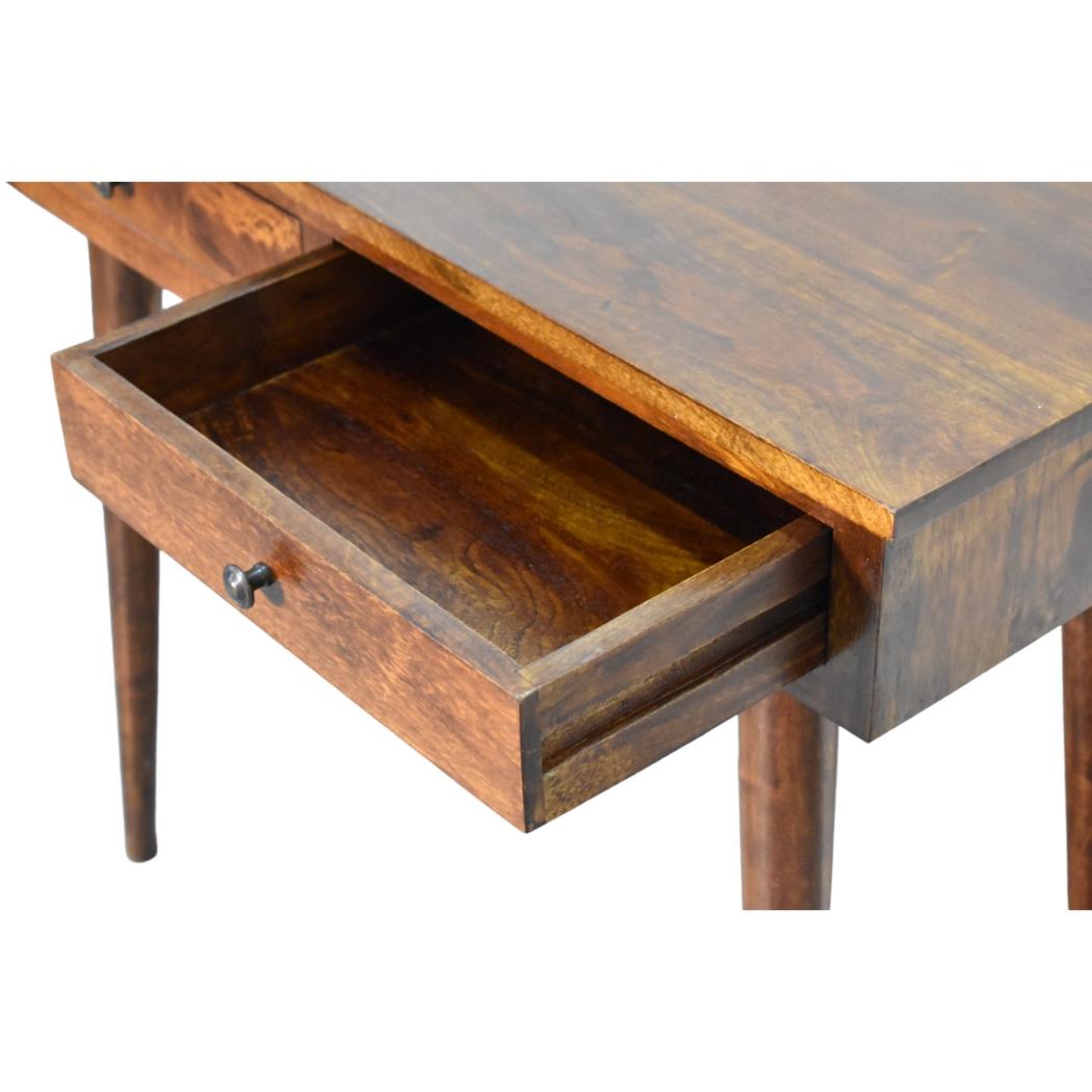 Chestnut Hallway 2 Drawer Console Table | Solid Mango Wood | 2 Drawer Storage