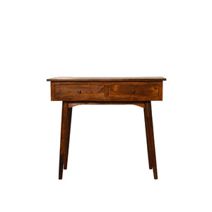 Chestnut Hallway 2 Drawer Console Table | Solid Mango Wood | 2 Drawer Storage