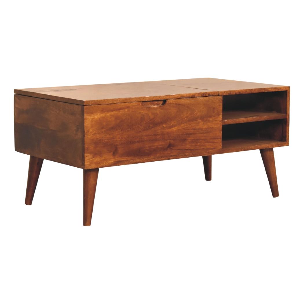 Chestnut Handle Coffee Table | Warm Wood Finish | Living Room Centrepiece