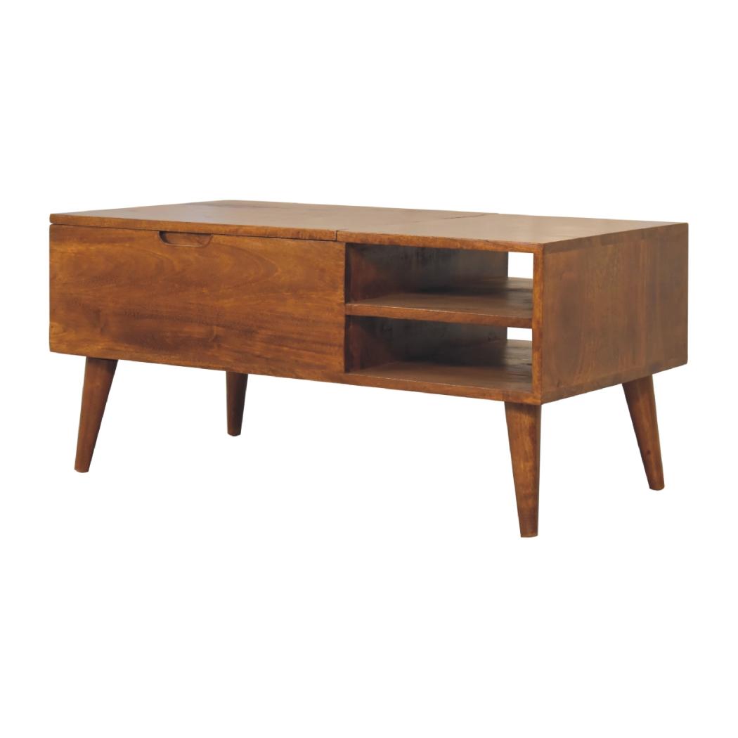 Chestnut Handle Coffee Table | Warm Wood Finish | Living Room Centrepiece
