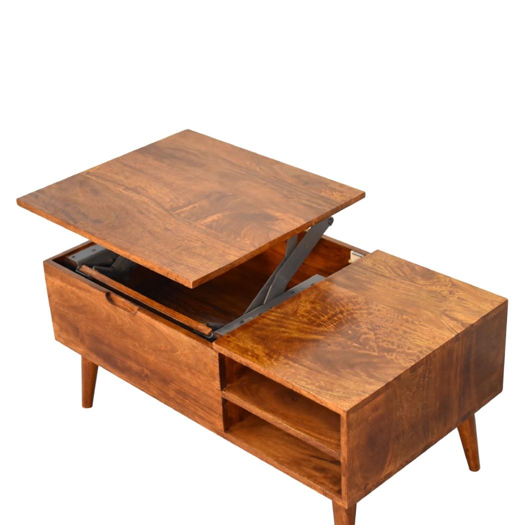 Chestnut Handle Coffee Table | Warm Wood Finish | Living Room Centrepiece
