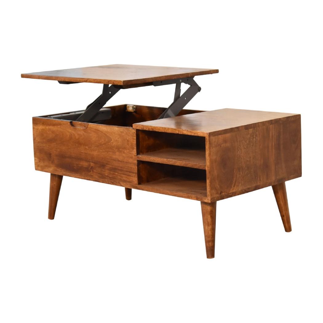 Chestnut Handle Coffee Table | Warm Wood Finish | Living Room Centrepiece