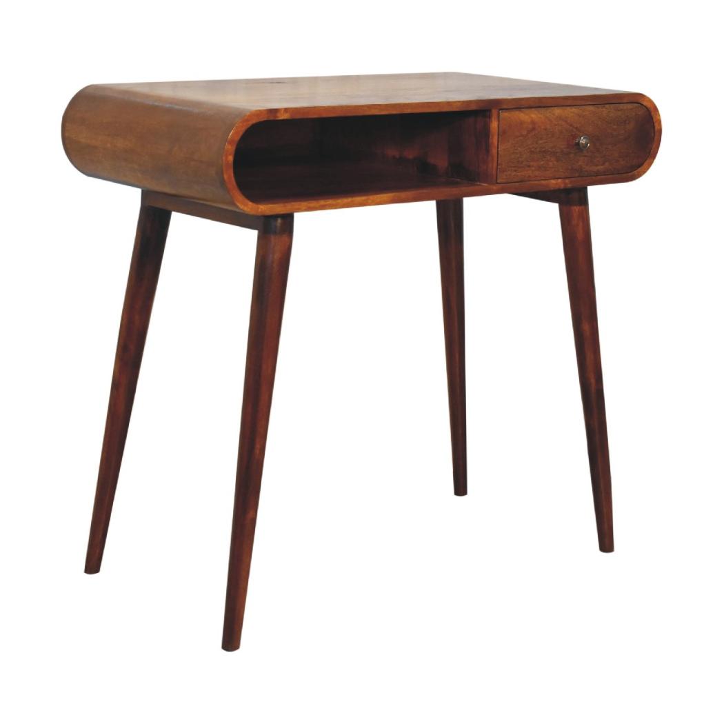 Chestnut London Open Console | Solid Mango Wood | Open Storage Design