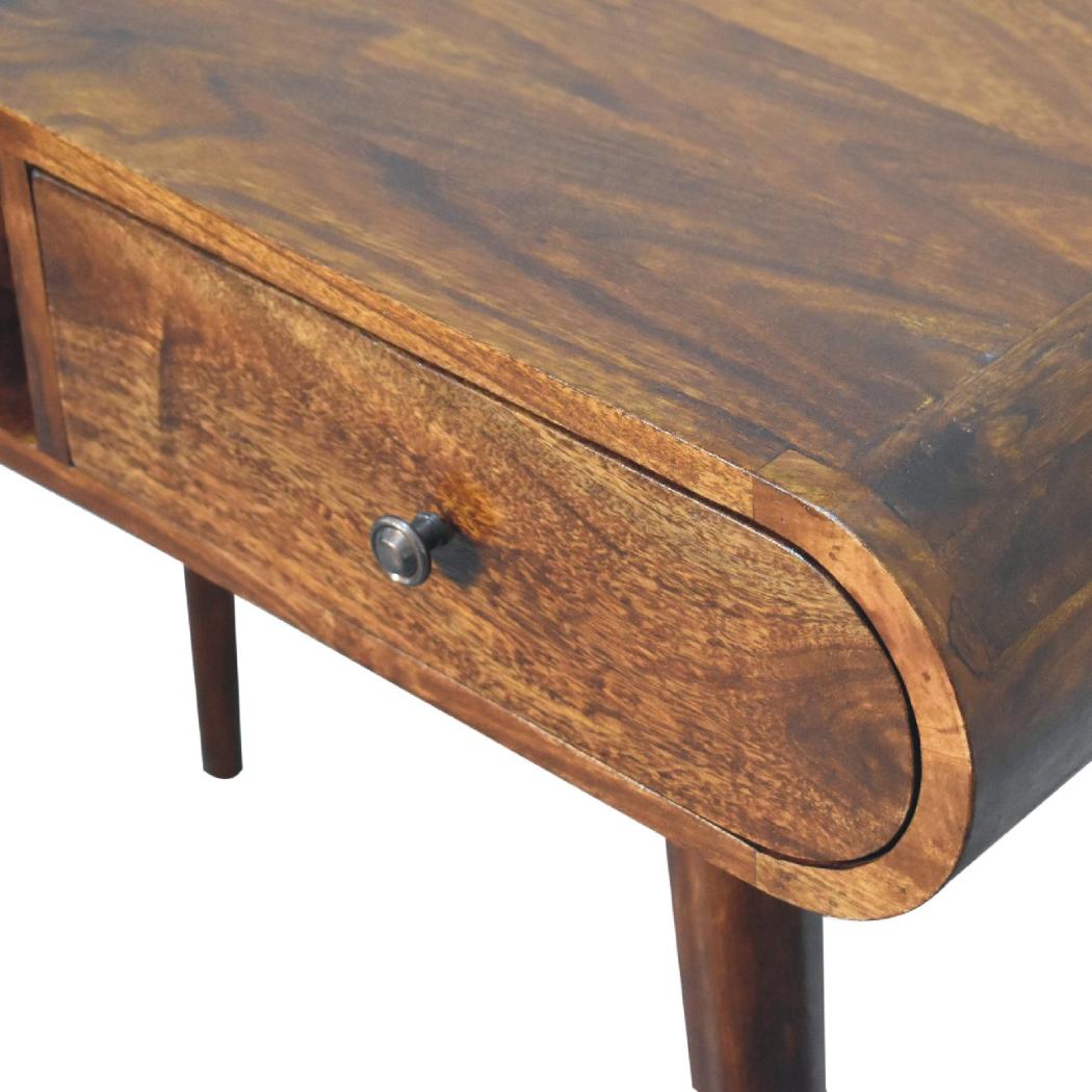 Chestnut London Open Console | Solid Mango Wood | Open Storage Design