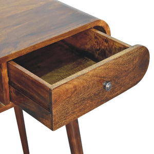 Chestnut London Open Console | Solid Mango Wood | Open Storage Design