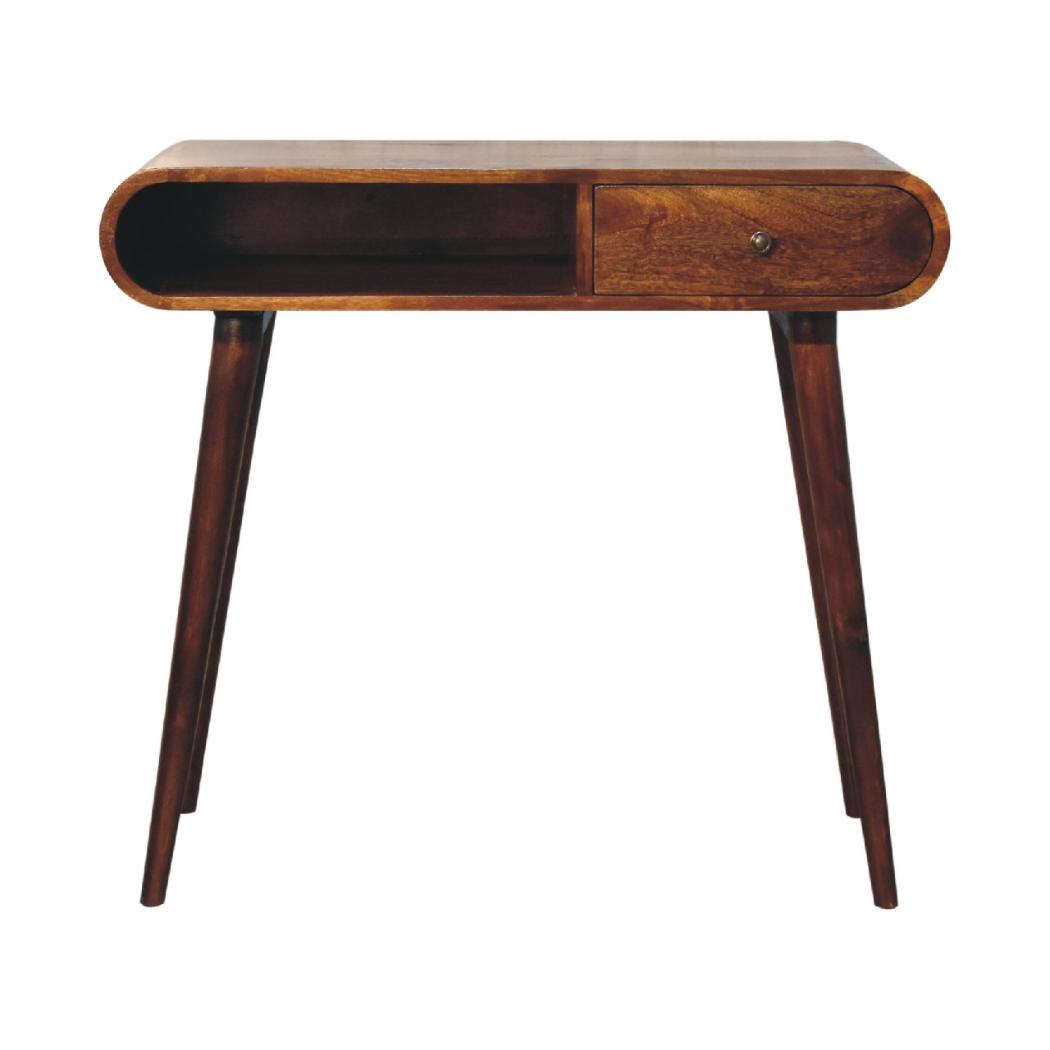 Chestnut London Open Console | Solid Mango Wood | Open Storage Design