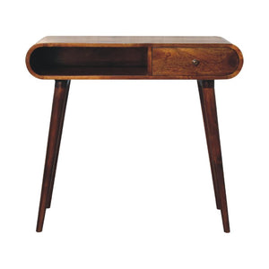 Chestnut London Open Console | Solid Mango Wood | Open Storage Design