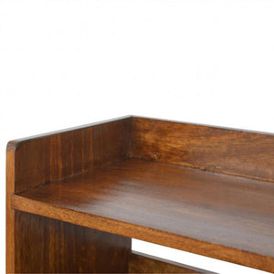 Chestnut Mango Wood Shoe Bench | Open Shelf | Nordic Legs