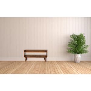 Chestnut Mango Wood Shoe Bench | Open Shelf | Nordic Legs