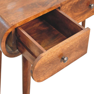 Chestnut Mirror Dressing Table | Solid Mango Wood | Bedroom Vanity