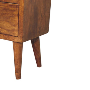Chestnut Mixed Open Cabinet | Solid Mango Wood | Open Storage Design