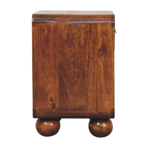 Chestnut Open Woven Bedside Table | Solid Mango Wood | Natural Storage