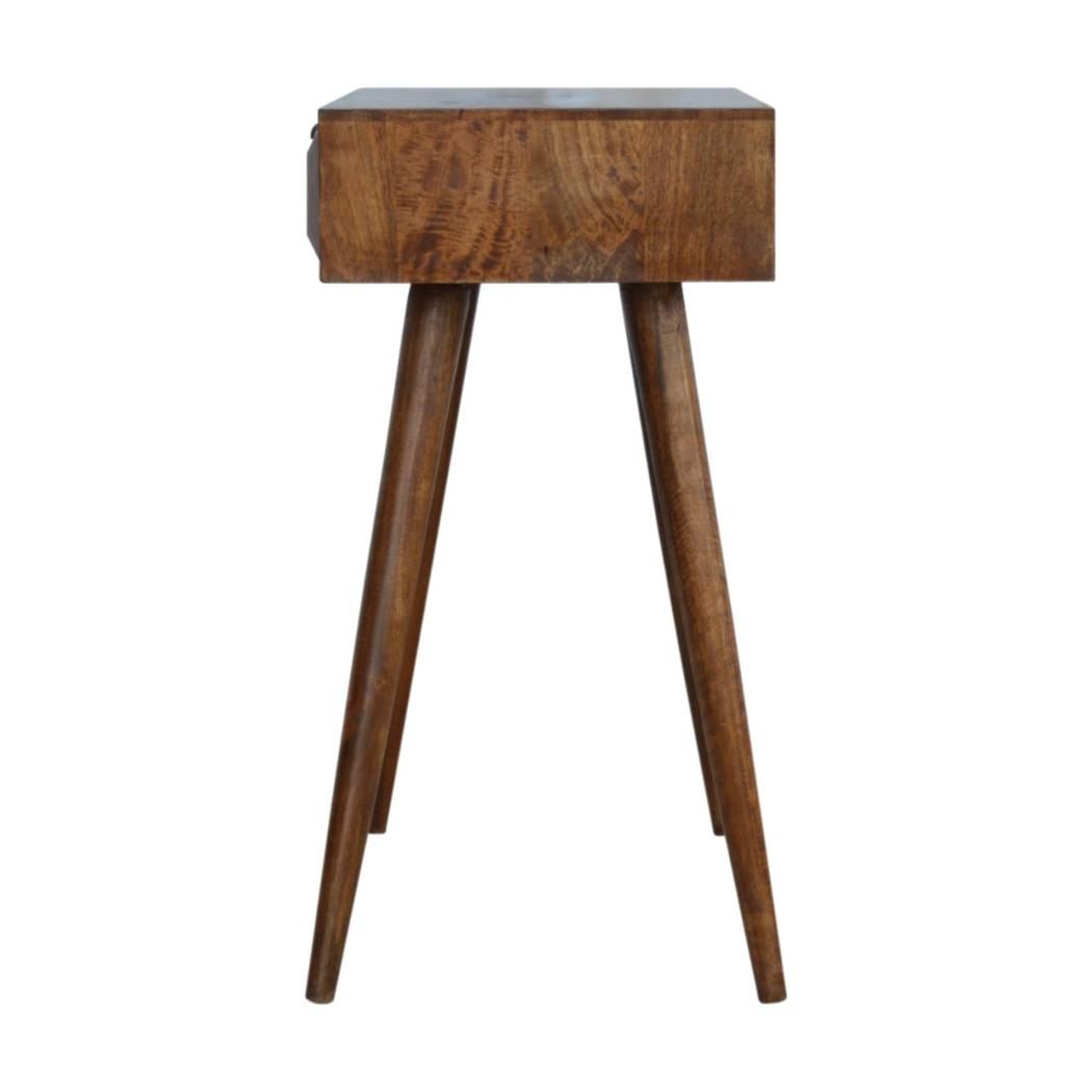 Chestnut Prism Console Table | Geometric Detail | Statement Hallway Furniture