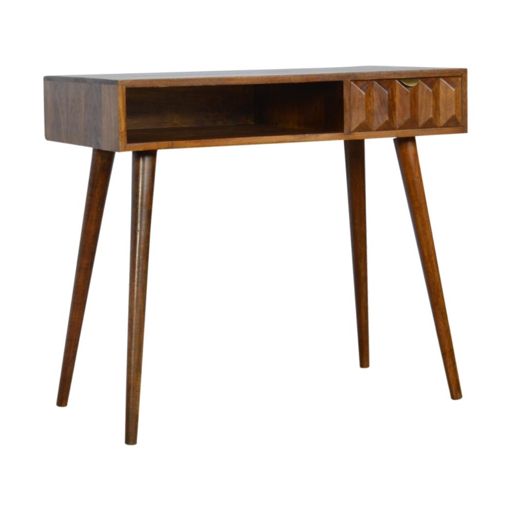 Chestnut Prism Writing Desk | Chestnut Finish | Home Office Desk