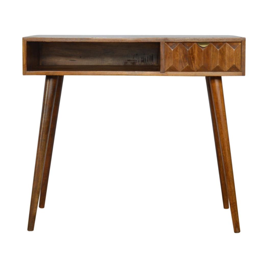 Chestnut Prism Writing Desk | Chestnut Finish | Home Office Desk