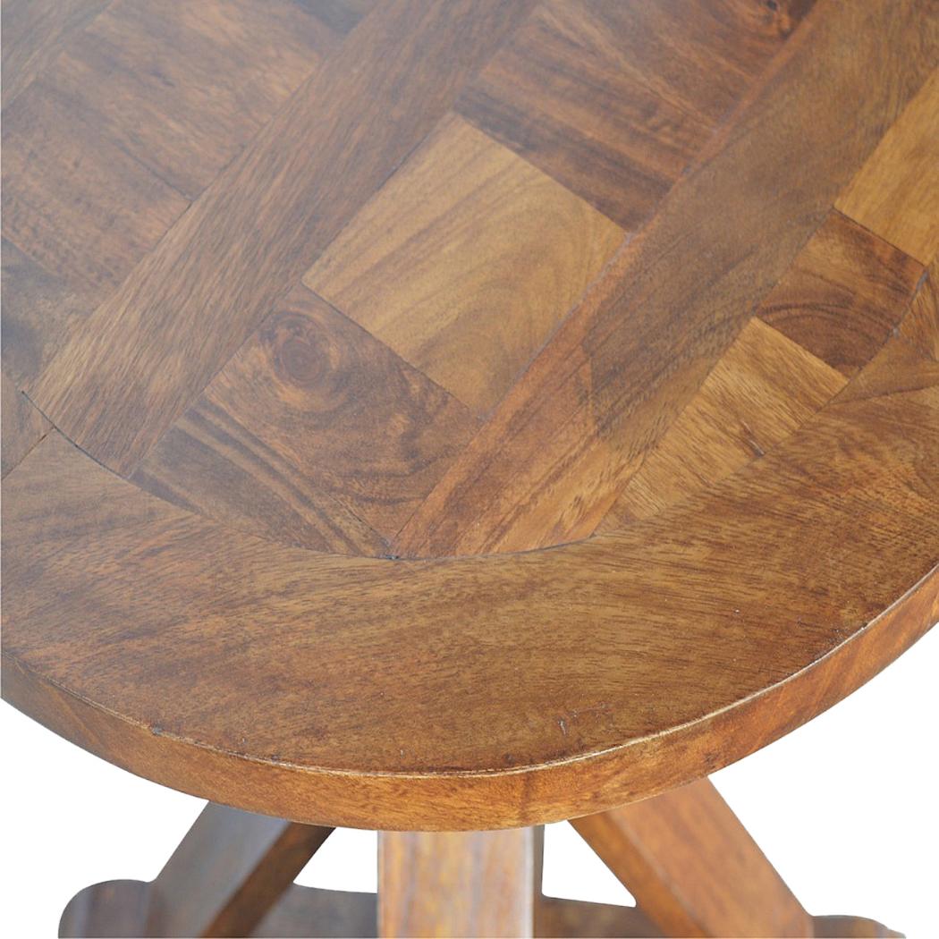 Chestnut Trestle Round Table | Chestnut Finish | Classic Dining Design