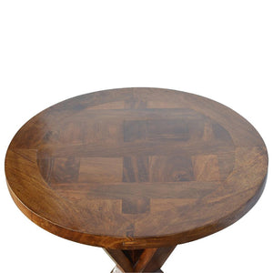 Chestnut Trestle Round Table | Chestnut Finish | Classic Dining Design