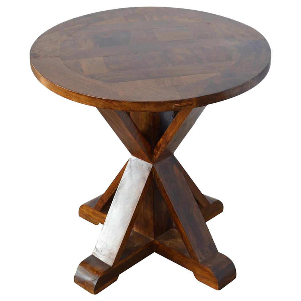 Chestnut Trestle Round Table | Chestnut Finish | Classic Dining Design