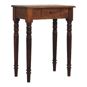 Chestnut Turned Leg Writing Desk | Solid Mango Wood | Home Office Desk