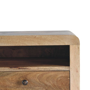 Chunky Floating Bedside Table | Oak Finish | Wall-Mounted Design