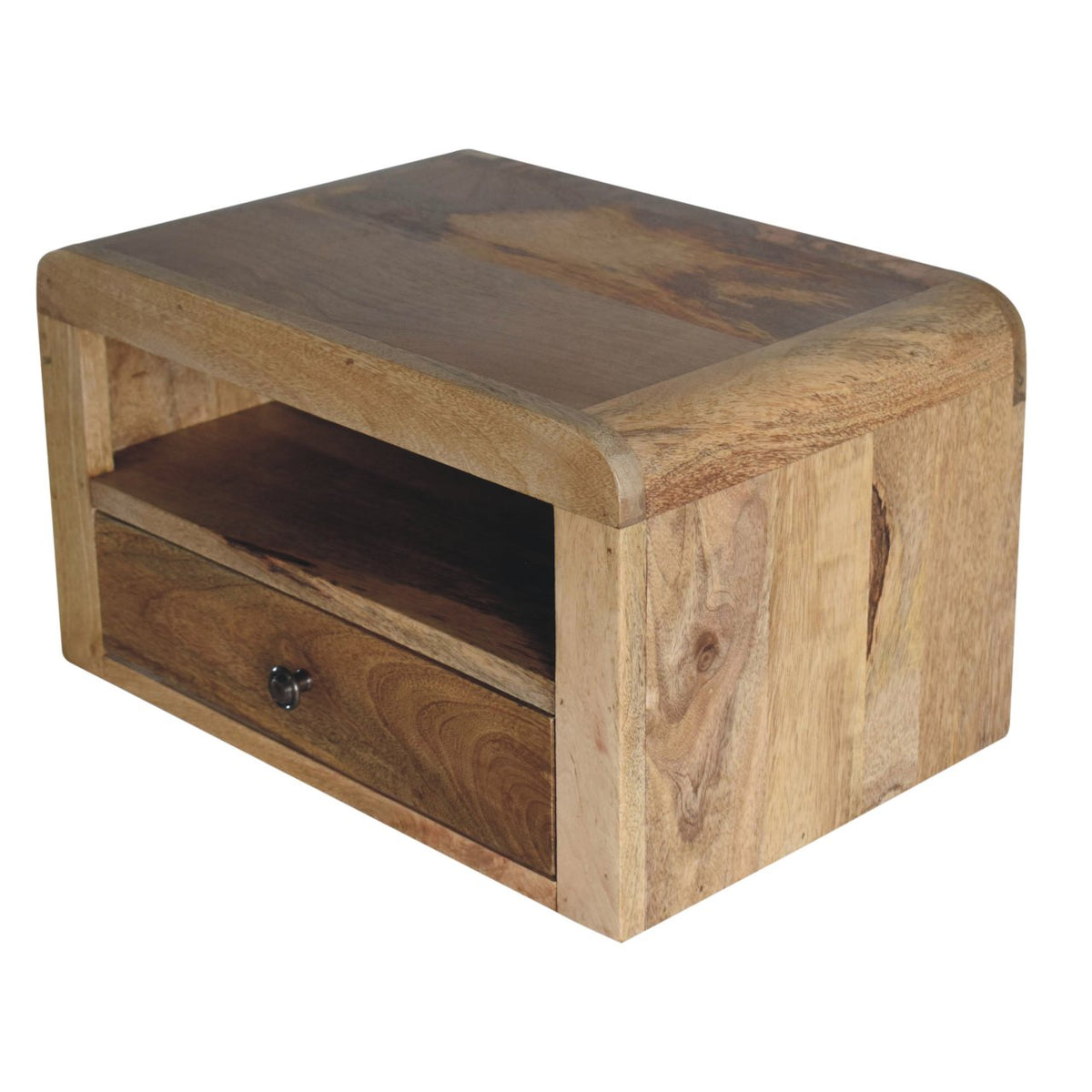 Chunky Floating Bedside Table | Oak Finish | Wall-Mounted Design