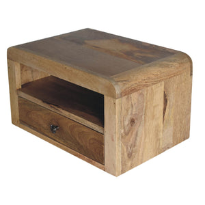 Chunky Floating Bedside Table | Oak Finish | Wall-Mounted Design