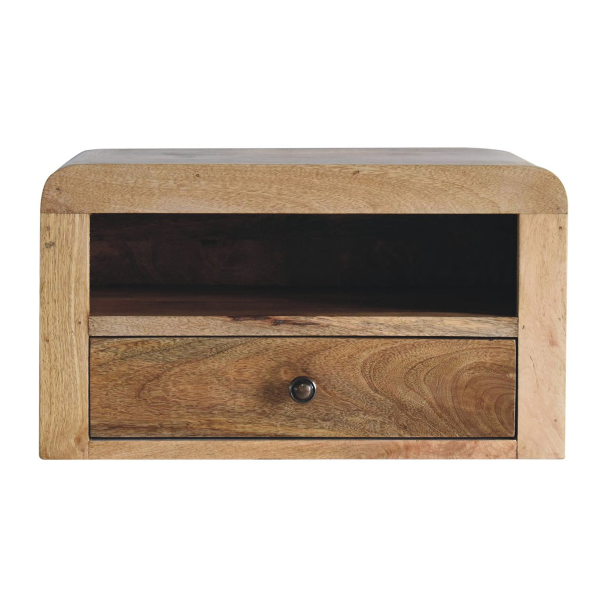 Chunky Floating Bedside Table | Oak Finish | Wall-Mounted Design