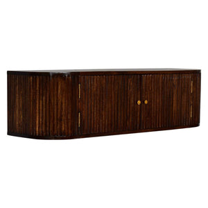 Chunky Wall-Mounted Console | Chestnut Finish | Floating Display Surface