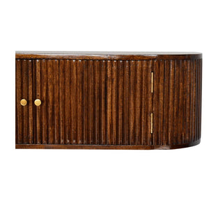 Chunky Wall-Mounted Console | Chestnut Finish | Floating Display Surface