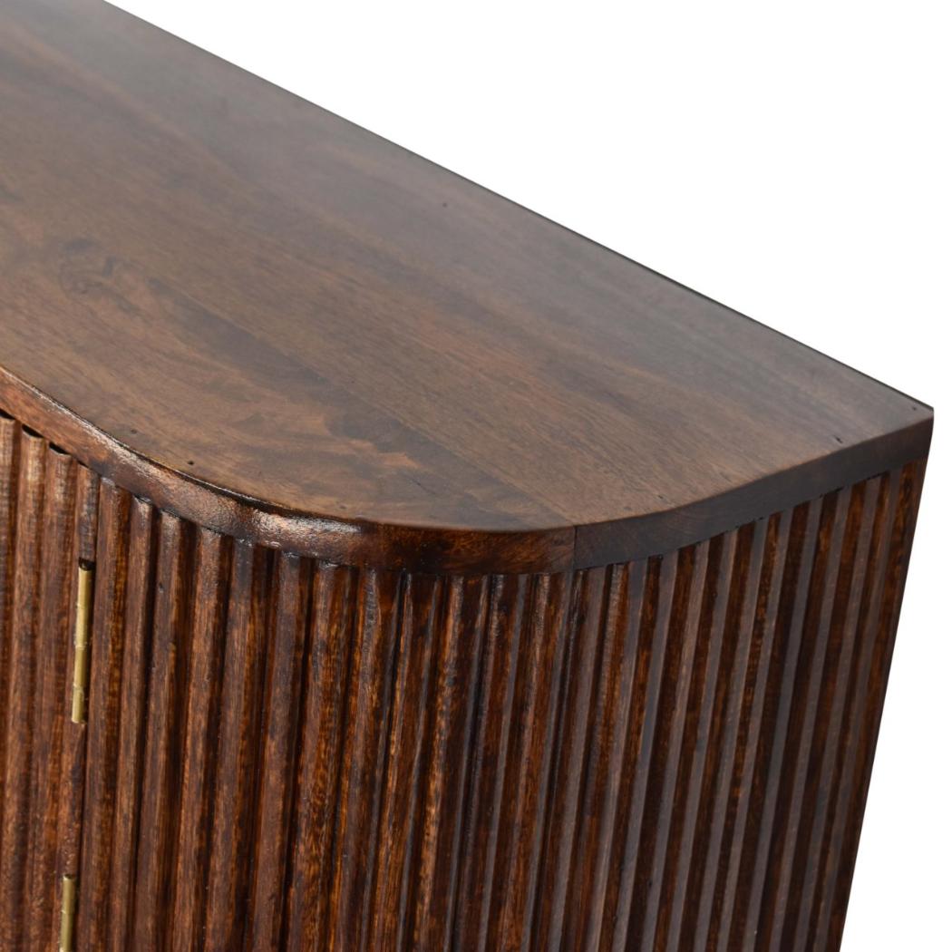 Chunky Wall-Mounted Console | Chestnut Finish | Floating Display Surface