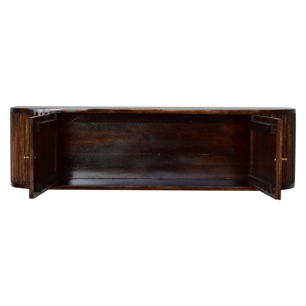 Chunky Wall-Mounted Console | Chestnut Finish | Floating Display Surface