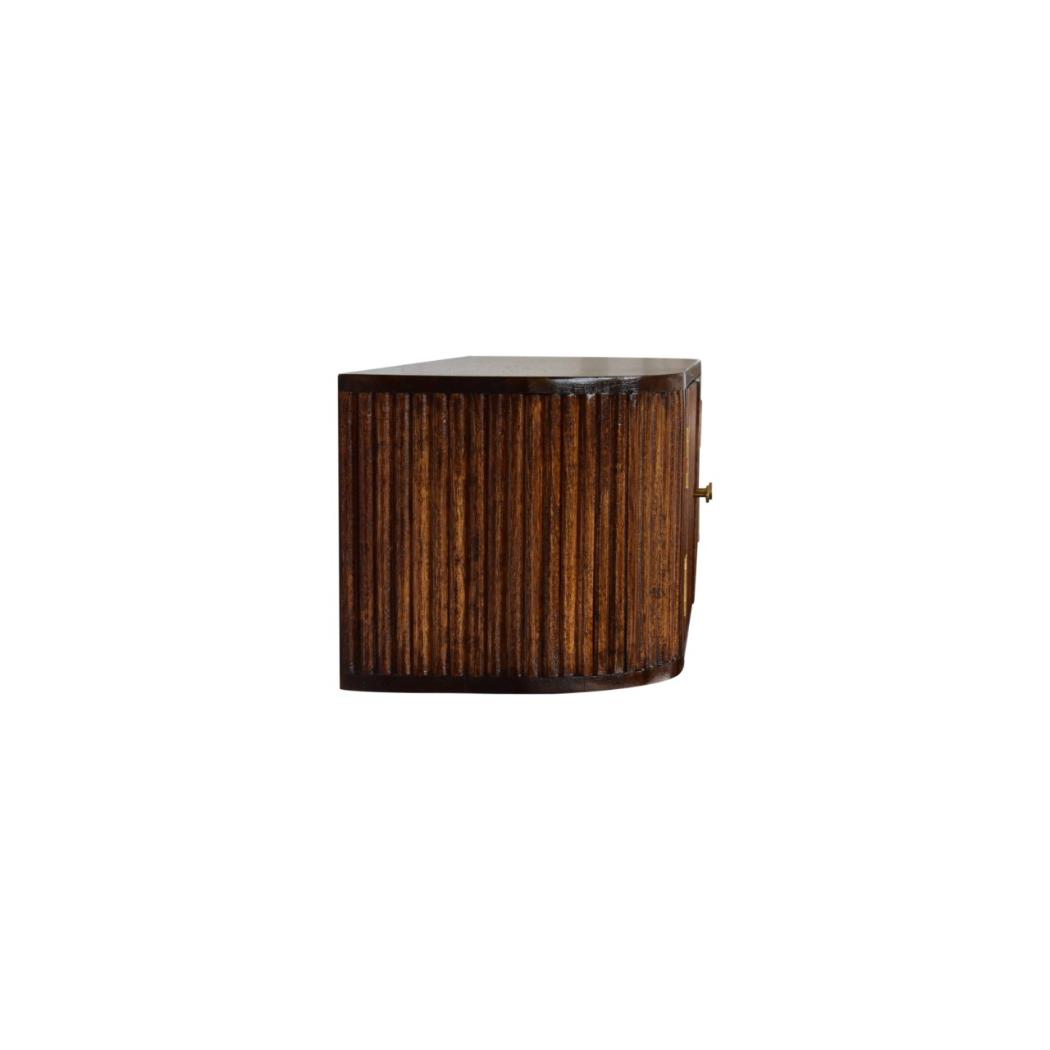 Chunky Wall-Mounted Console | Chestnut Finish | Floating Display Surface