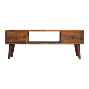 Classic Coffee Table | Solid Mango Wood | Chestnut Finish | Living Room