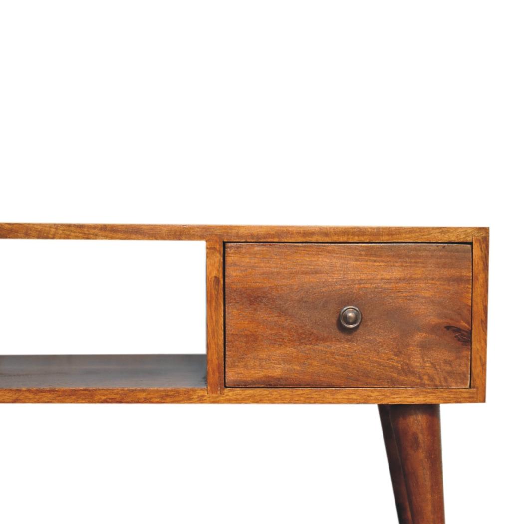 Classic Coffee Table | Solid Mango Wood | Chestnut Finish | Living Room