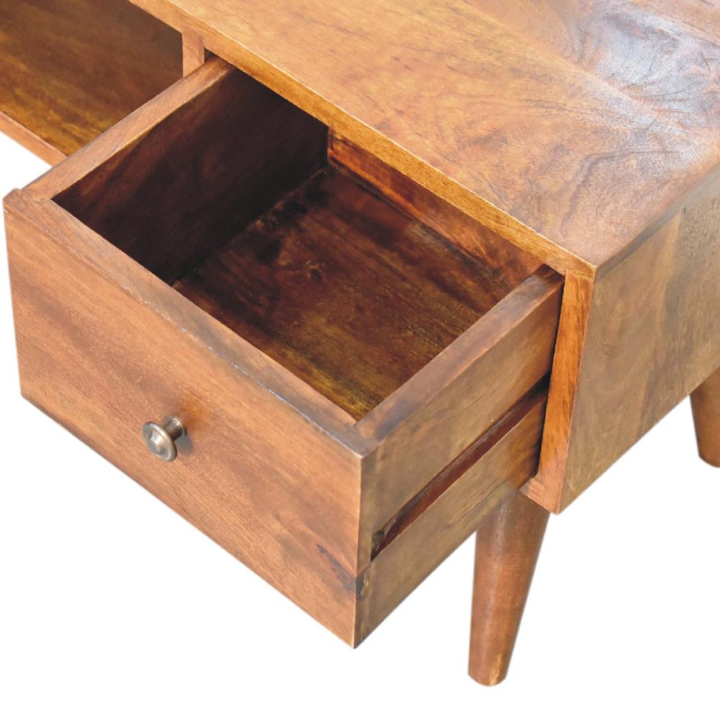Classic Coffee Table | Solid Mango Wood | Chestnut Finish | Living Room