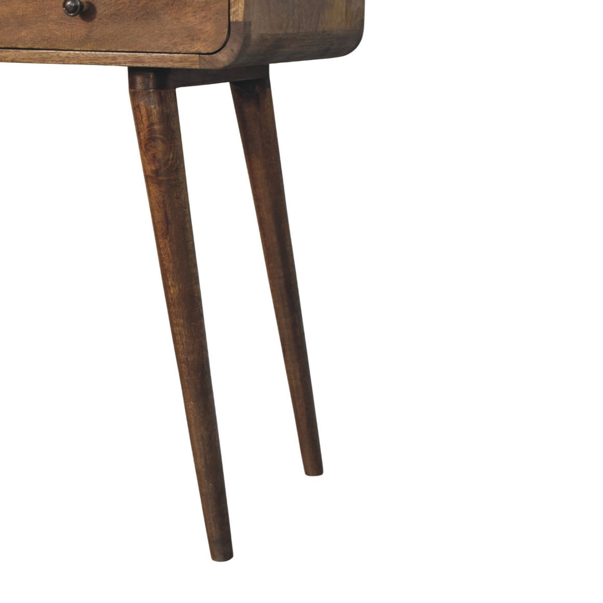 Classic Grey Rounded Console Table | Solid Wood Hallway Table
